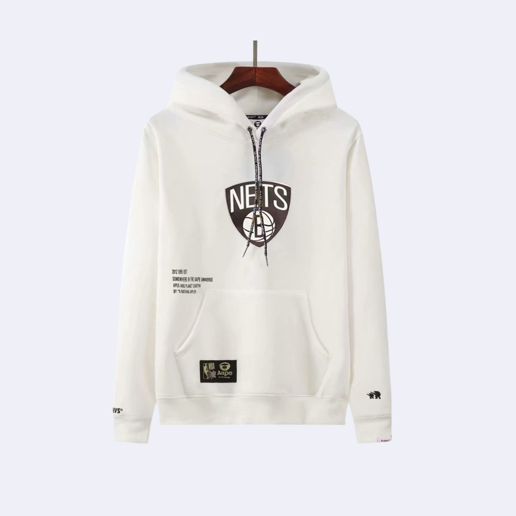 Brooklyn Nets White Hoodie