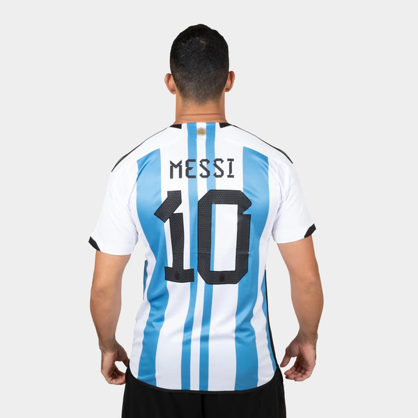 Argentina 22/23 Men Home Jersey MESSI 10 World Cup Patch