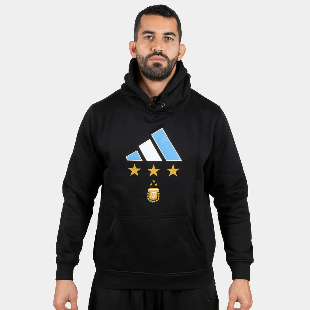 Argentina Three Stars Black Hoodie