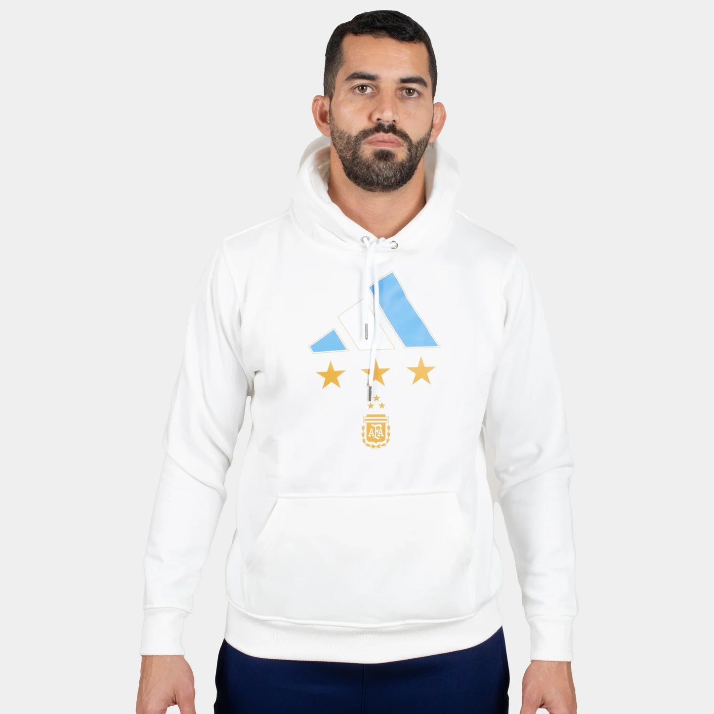 Argentina Three Stars White Hoodie