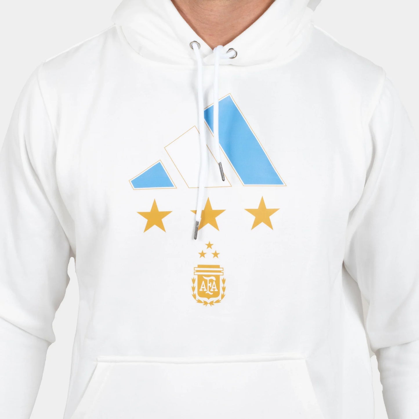 Argentina Three Stars White Hoodie