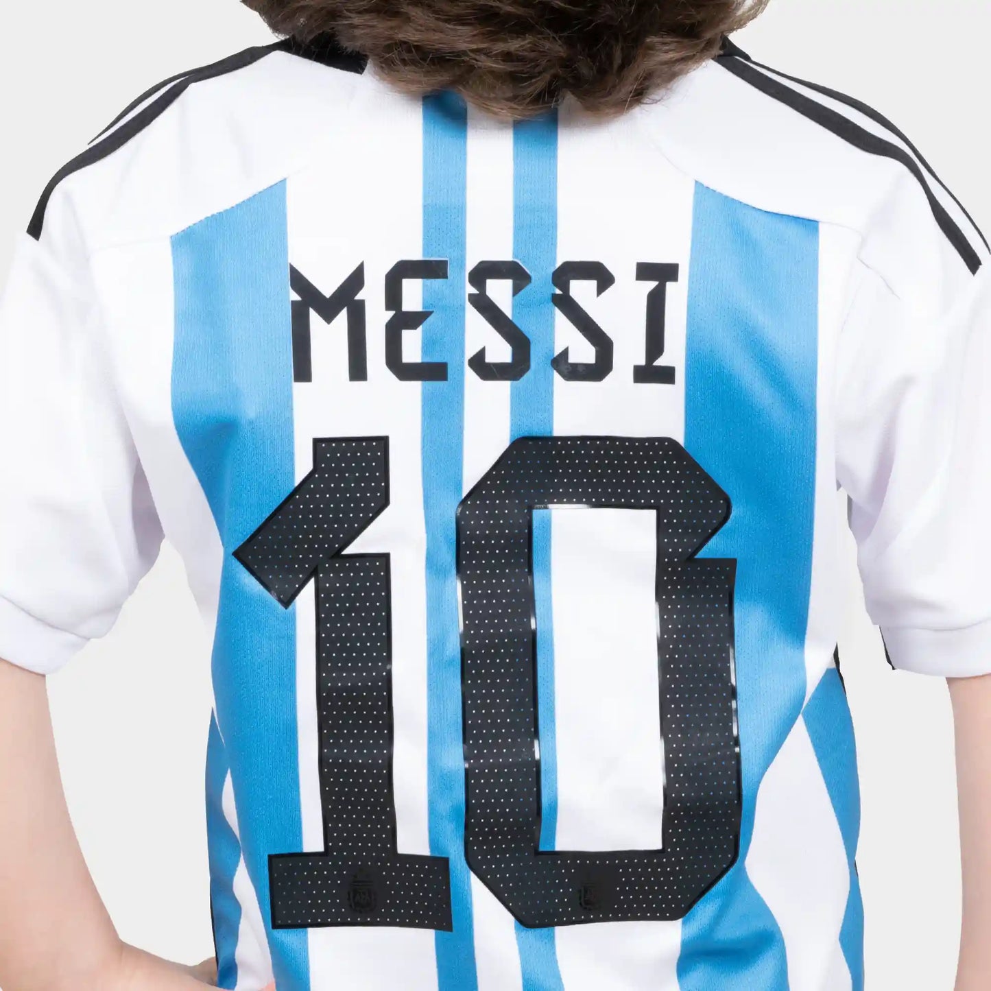 Messi 3 Stars Argentina 22/23 Kids Home Kit