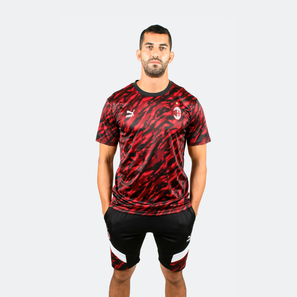 Ac Milan 21/22 Men Training Set Black-Red