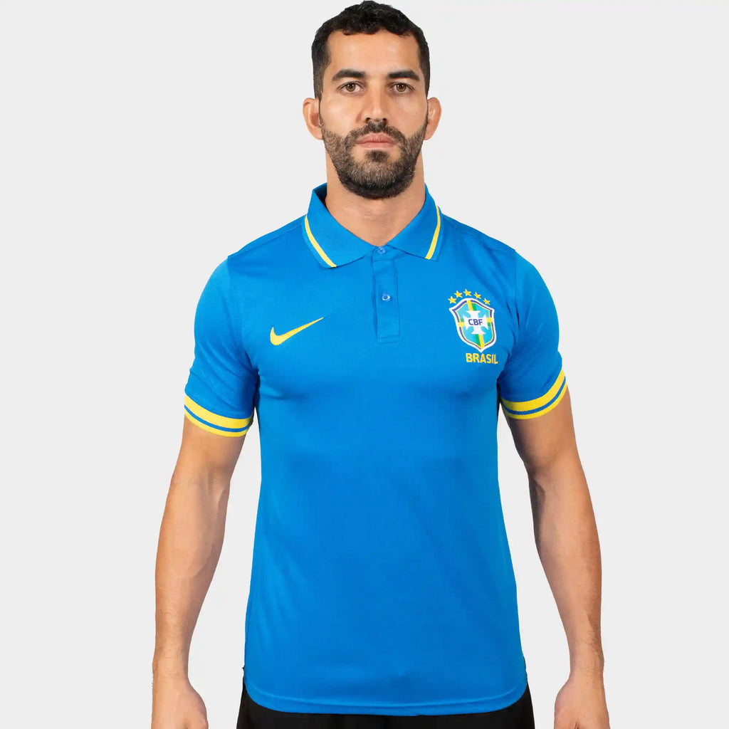 Brazil Men Polo Shirt Blue