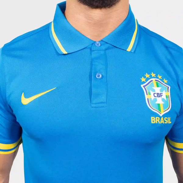 Brazil Men Polo Shirt Blue