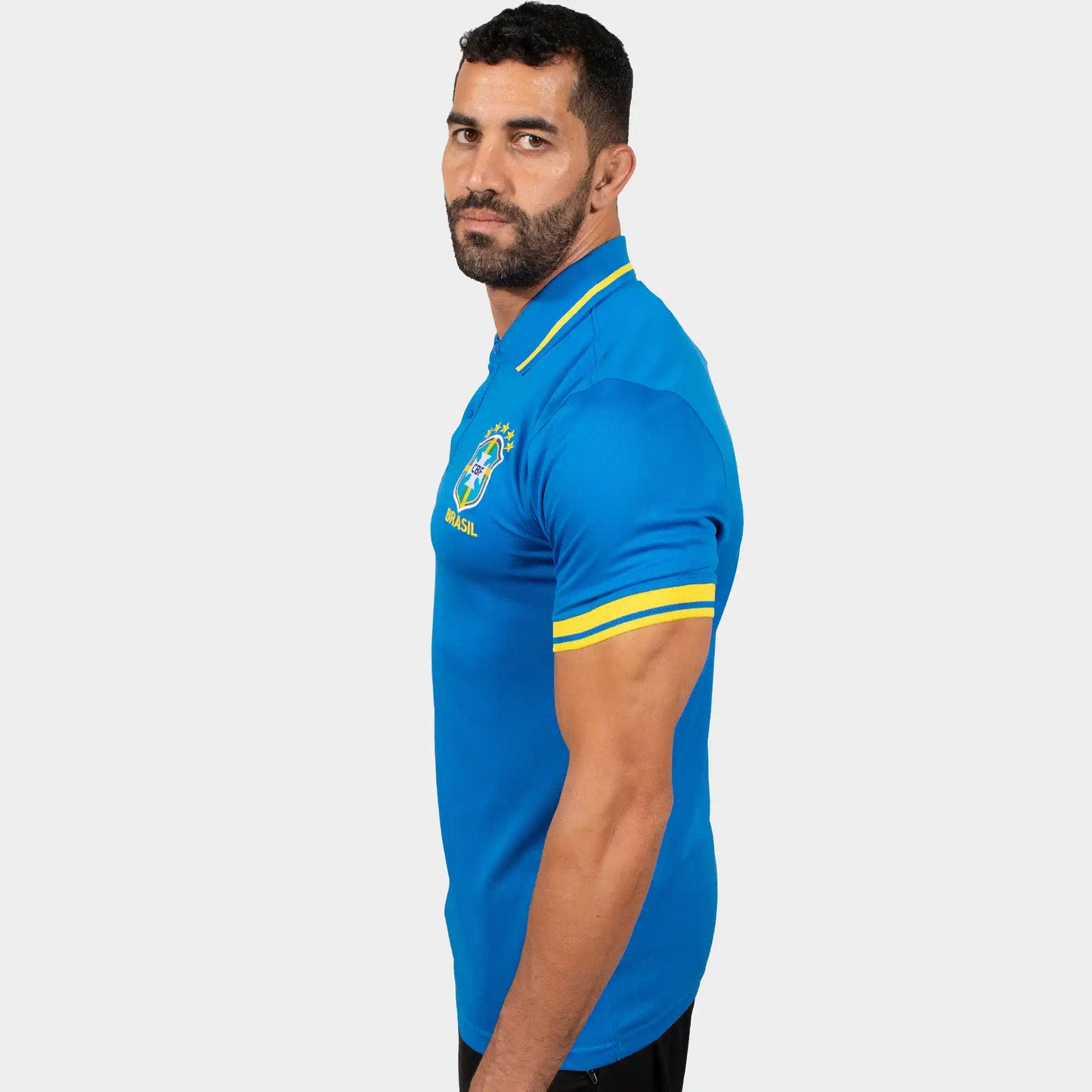 Brazil Men Polo Shirt Blue