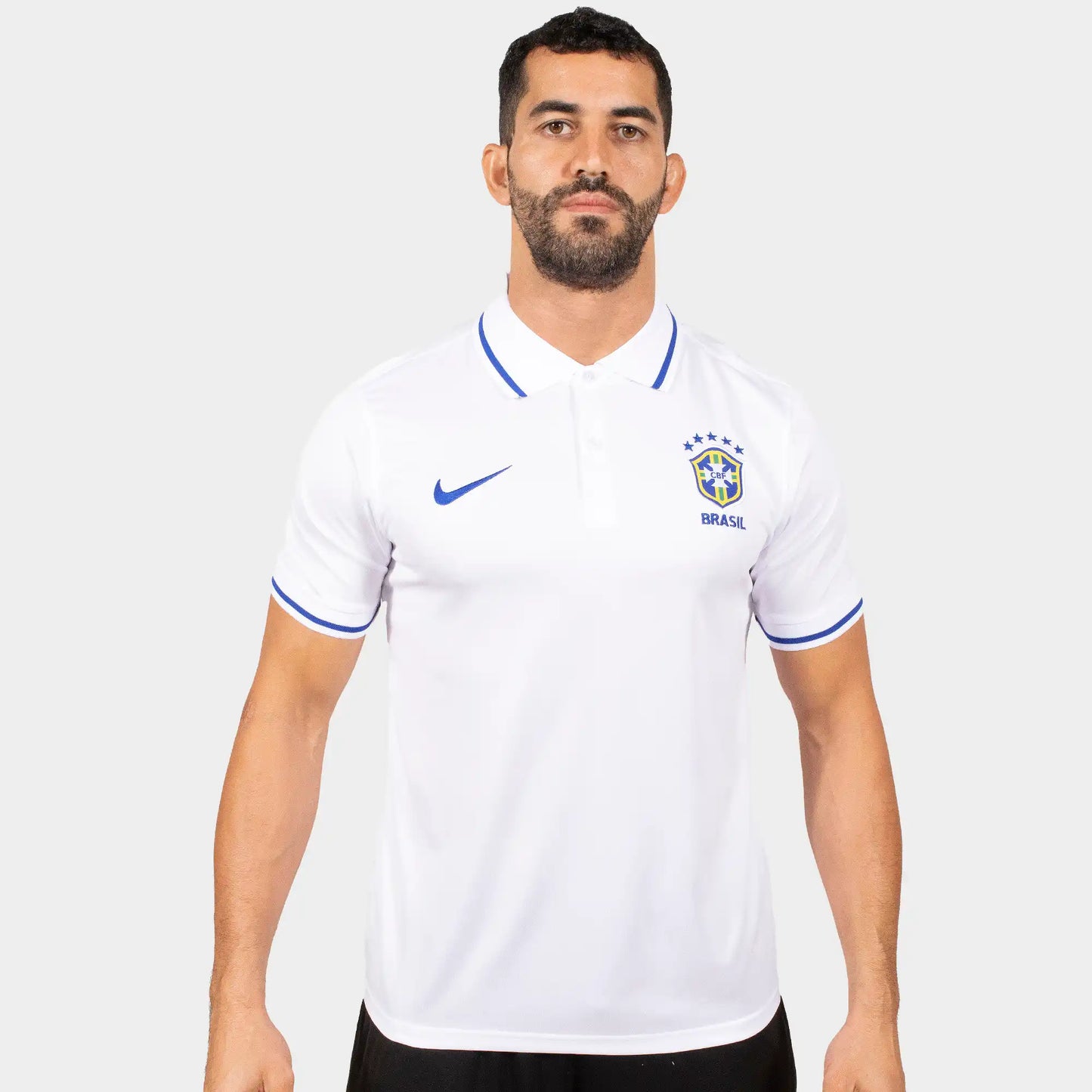 Brazil Men Polo Shirt White