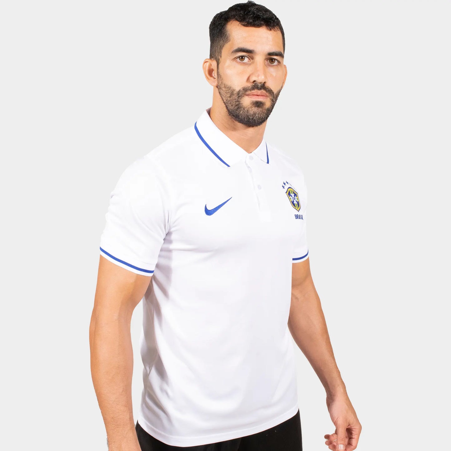 Brazil Men Polo Shirt White