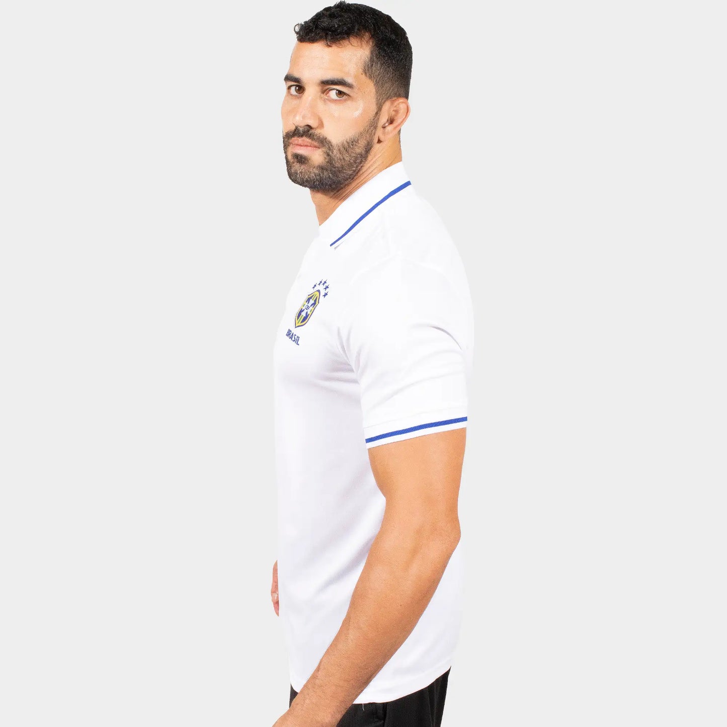 Brazil Men Polo Shirt White