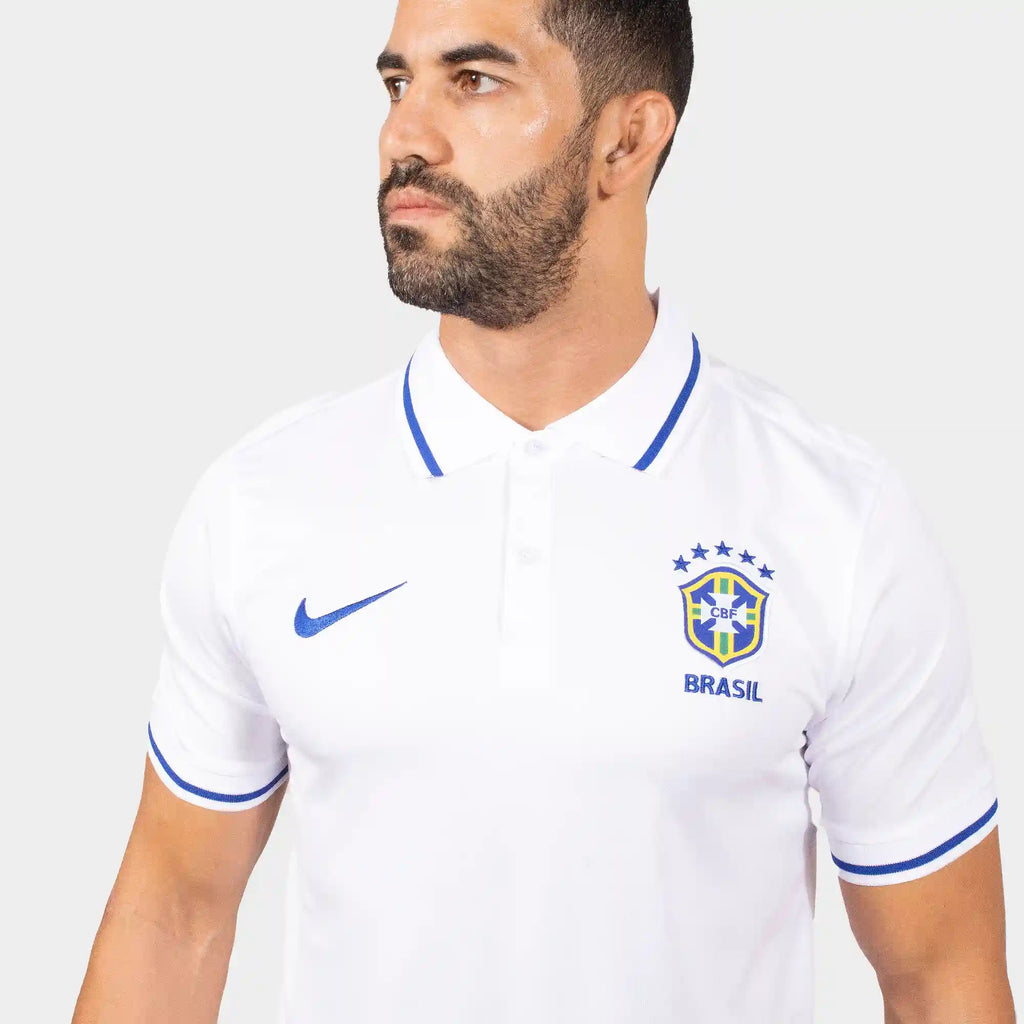 Brazil Men Polo Shirt White